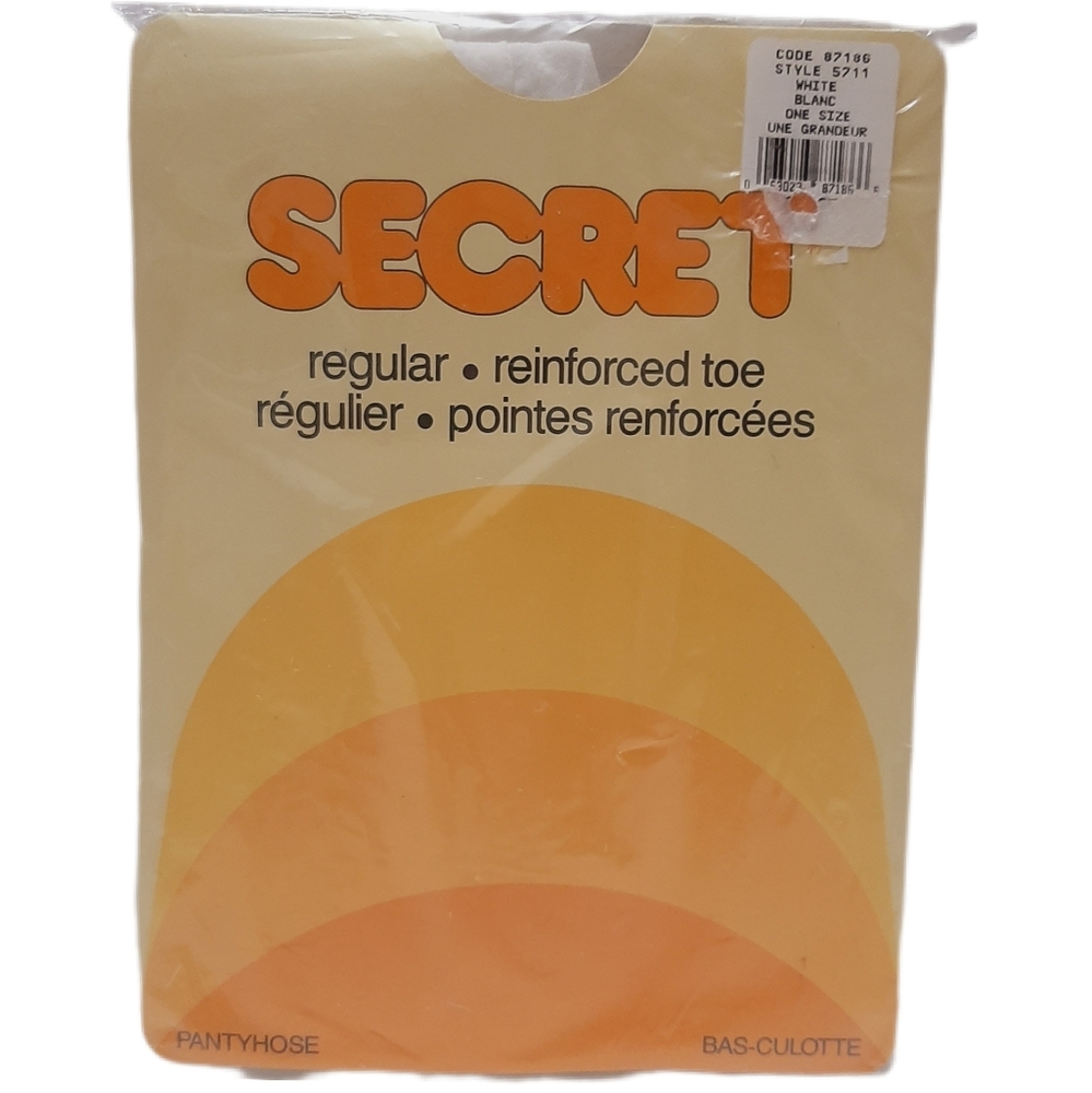 🍒4 for $20🍒 New - Vintage Secret White One Size Pantyhose Regular NOS